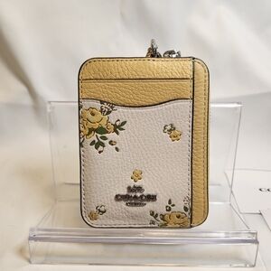 Coach Zip Wallet/Card Case with Floral Print (Style Number CAU44)